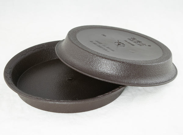 Round Heavy Duty Dark Brown Plastic Humidity/Drip Tray - 4.25