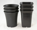 Mixed Round/Square Black Plastic Cascade Bonsai Training Pots - 3.25