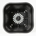 Square Heavy Duty Black Plastic Cascade Bonsai Pot 3.25