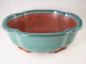 Fine Lotus Glazed Bonsai Pot with Mesh - 9.5