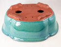 Fine Lotus Glazed Bonsai Pot with Mesh - 9.5