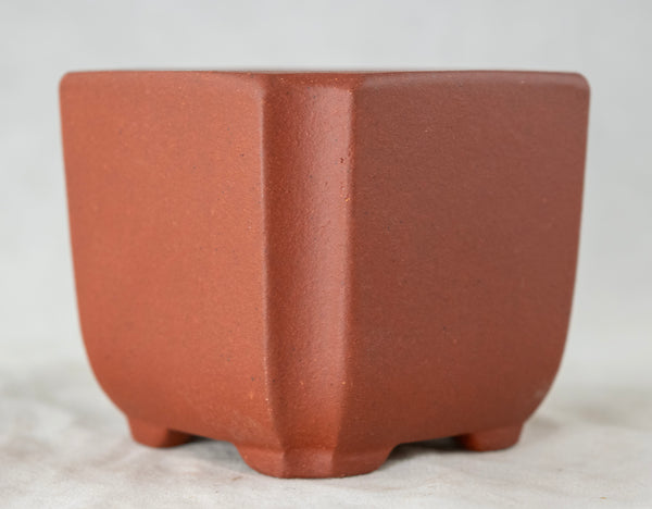 Vintage Square Zisha Mame Bonsai Pot + Mesh - 2.75