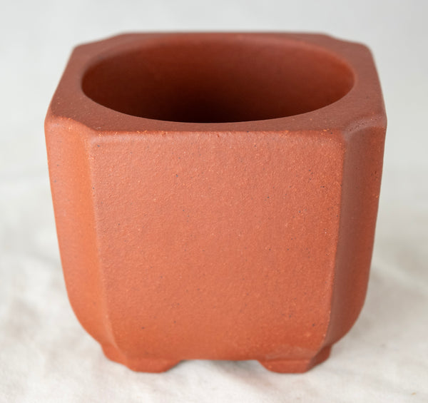 Vintage Square Zisha Mame Bonsai Pot + Mesh - 2.75