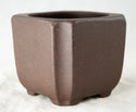 Vintage Square Zisha Mame Bonsai Pot + Mesh - 2.75