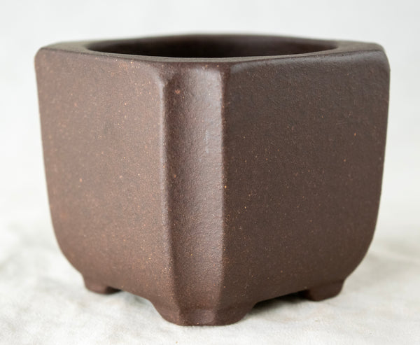 Vintage Square Zisha Mame Bonsai Pot + Mesh - 2.75