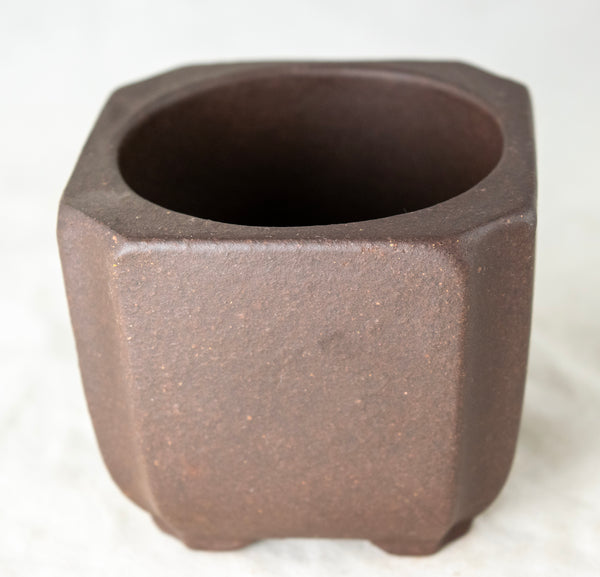 Vintage Square Zisha Mame Bonsai Pot + Mesh - 2.75
