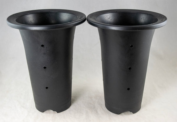 Japanese Heavy Duty Plastic Trumpet Shaped Orchid Planter - 4 to 7.25