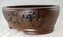 Vintage Oval Yixing Zisha Bonsai Pot + Mesh - 12.5