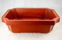 Rectangular Dark Orange Plastic Bonsai Training Pot - 13.5