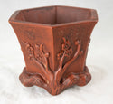 Vintage Hexagon Zisha Bonsai Pot + Mesh 4.25