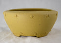 Vintage Round Drum Zisha Bonsai Pot + Mesh - 4.5