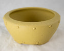 Vintage Round Drum Zisha Bonsai Pot + Mesh - 4.5