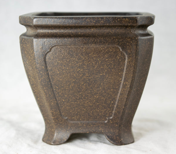 Vintage Square Shohin Zisha Bonsai Pot + Mesh - 4