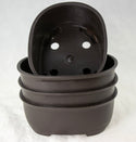 4 Japanese Oval Plastic Bonsai Training Pot - 5.25