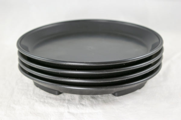 Round Black Plastic Humidity/Drip Trays - 7