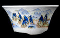 Yubonzai Vintage Landscape Painting Bonsai Pot + Mesh 7.5