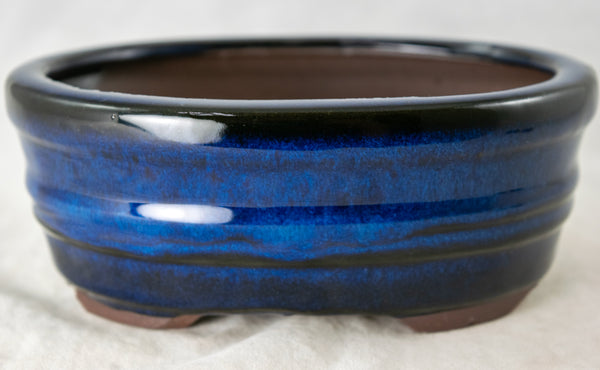 Oval Glazed Shohin Bonsai Pot + Mesh + Wires 6