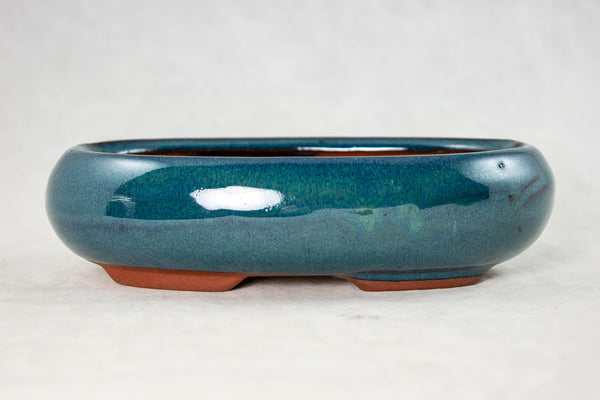 2 x Amazing Glazed Bonsai Pot + Tray + Rock + Mesh Combo