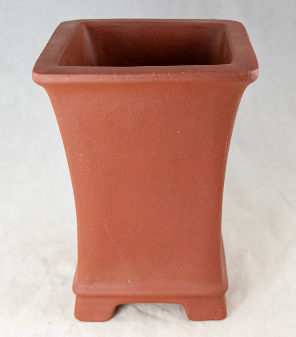 Vintage Square Cascade Yixing Zisha Bonsai Pot + Mesh - 6