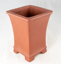 Vintage Square Cascade Yixing Zisha Bonsai Pot + Mesh - 6