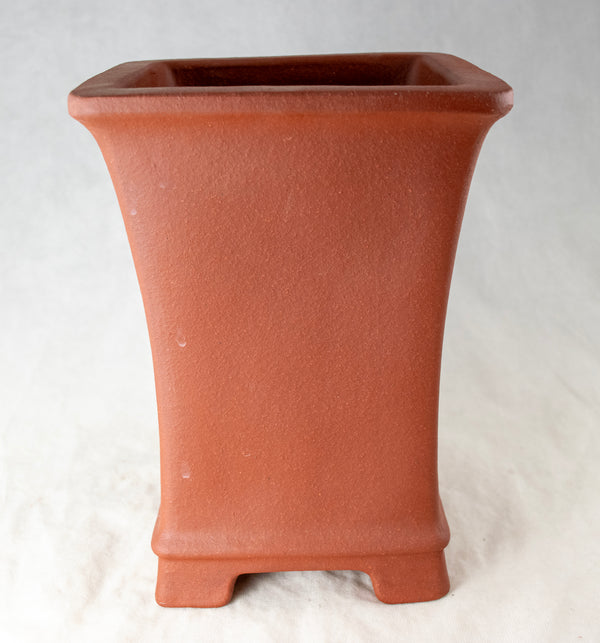 Vintage Square Cascade Yixing Zisha Bonsai Pot + Mesh - 6