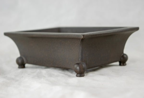 Vintage Rectangular Yixing Zisha Bonsai Pot + Mesh - 6