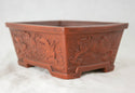 Vintage Rectangular Yixing Zisha Bonsai Pot + Mesh - 6