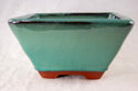 Fine Square Glazed Bonsai Pot with Mesh - 7