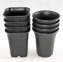 Mixed Round/Square Black Plastic Cascade Bonsai Training Pots - 3.25