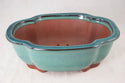 Fine Lotus Glazed Bonsai Pot with Mesh - 9.5