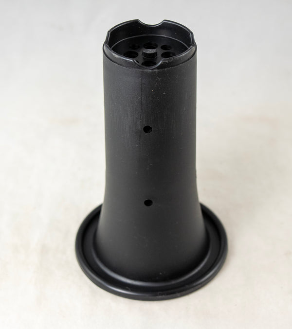 Japanese Heavy Duty Plastic Trumpet Shaped Orchid Planter - 4 to 7.25