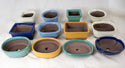 12 Pcs Assorted Japanese Yokkaichi Mame Bonsai Pots + Mesh