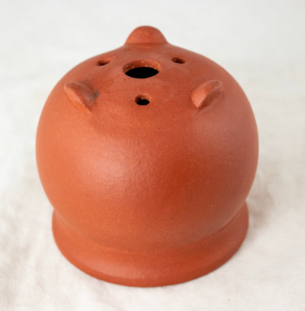 Round Yixing Mame Zisha Bonsai Pot + Mesh - 3
