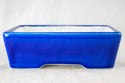 Fine Blue Glazed Shohin Bonsai Pot + Mesh - 6