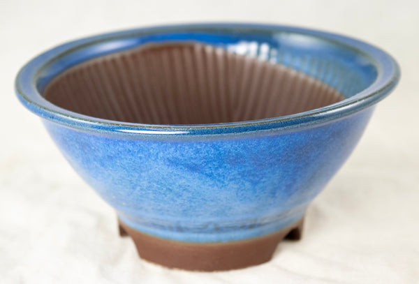 Japanese Yokkaichi Round Glazed Bonsai Pot  5