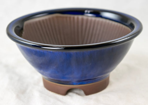 Japanese Yokkaichi Round Glazed Bonsai Pot  5