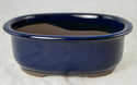 Japanese Yokkaichi Royal Blue Glazed Bonsai Pot + Mesh 9.25