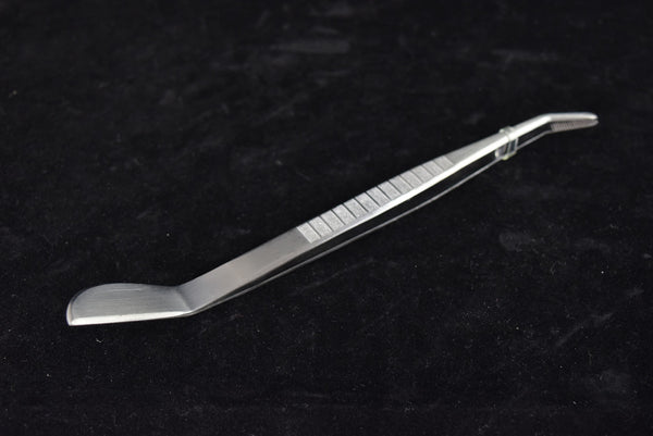 Japanese Stainless Bonsai Tweezers with Spatula - Straight/Bent Tip
