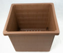 2 x Japanese Brown Square Plastic Pot - 10