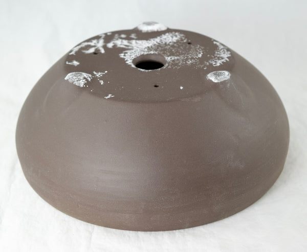 Japanese Round Yokkaichi Unglazed Bonsai Pot  7.5