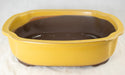 Japanese Yokkaichi Mustard Oval Glazed Bonsai Pot 10