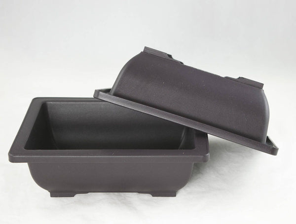 Rectangular Dark Brown Plastic Bonsai Training Pot - 7.5