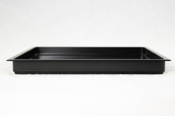 Japanese Square Black Plastic Humidity/Drip Tray - 7.5