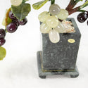 Vintage Chinese Carved Semi Precious Stone Grapes Bonsai Tree # 5942