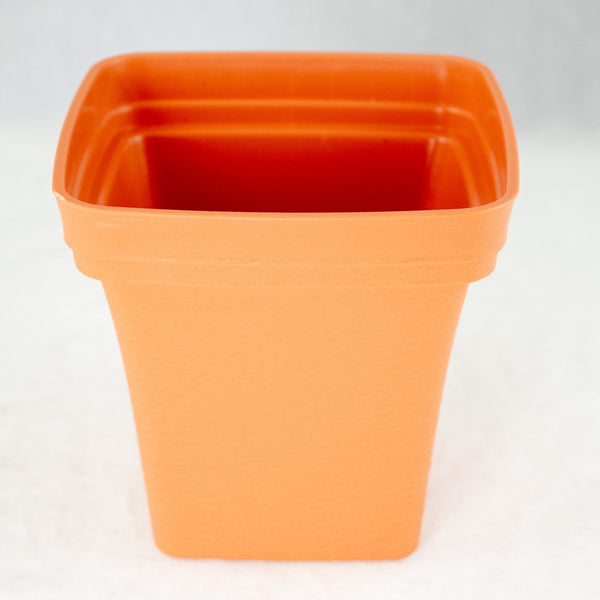 Square Orange Cascade Plastic Bonsai Training Pot - 4