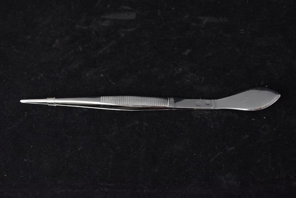 Japanese Stainless Bonsai Tweezers with Spatula - Straight/Bent Tip