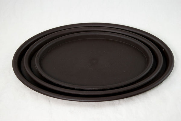 Mixed Oval Brown Plastic Humidity/Drip Tray - 9
