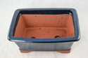 Rectangular Dark Blue Glazed Bonsai Pot - 8