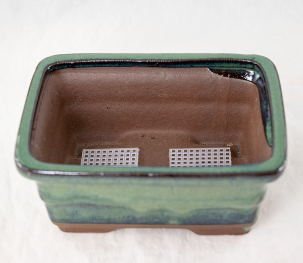 Rectangular Glazed Shohin Bonsai Pot 6