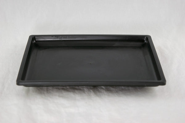 2 Mix Rectangular Black Plastic Humidity/Drip Tray 7.5